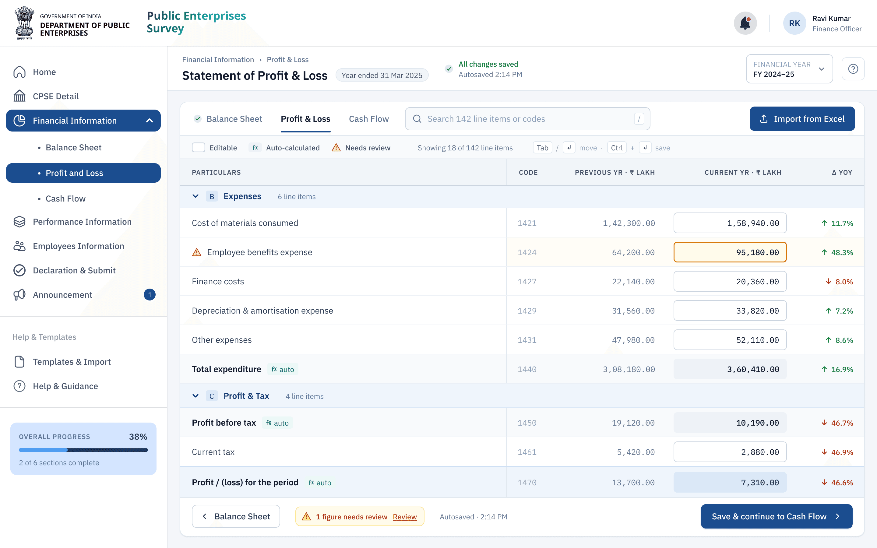 Enterprise workflow — Turning Excel into the submission itself — for a report seen by Parliament